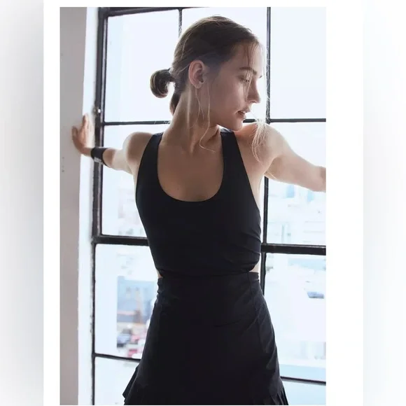 Free People movement Back It Up Skortsie. NWT. Black - Picture 5 of 10